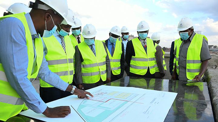 KTDA Holdings Board and Management, led by the Chairman, Peter Kanyago, during a visit to the Chai Logistics Centre in Nairobi on Wednesday, 28th October, 2020. The logistics centre will serve as a transit point of teas from KTDA managed factories to be m