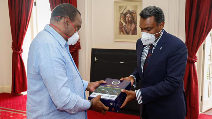 President Uhuru Kenyatta and DPP Noordin Haji. PHOTO/PSCU