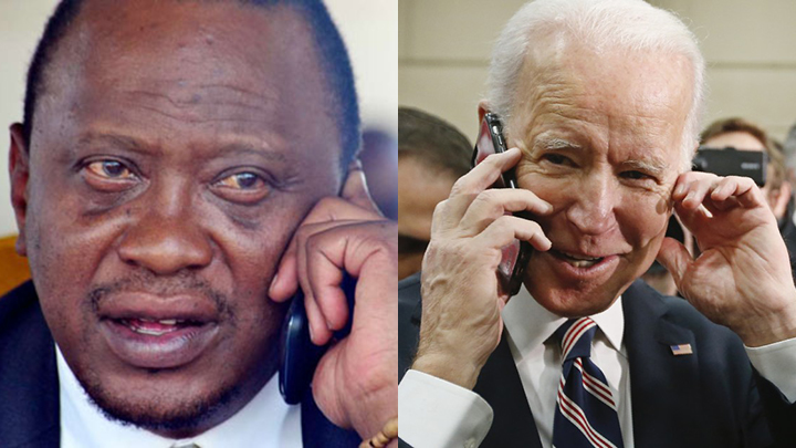 Uhuru Kenyatta and Joe Biden. PHOTOS/COURTESY