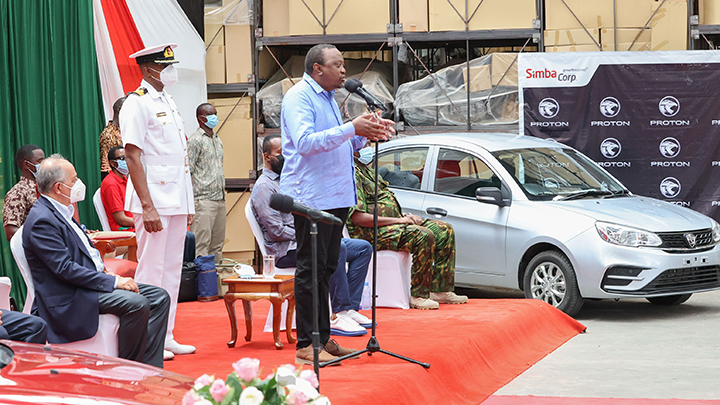 Uhuru Kenyatta at AVA. PHOTO/PSCU