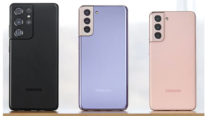 Samsung Galaxy S21, Galaxy S21+, Galaxy S21. PHOTO/SAMSUNG 