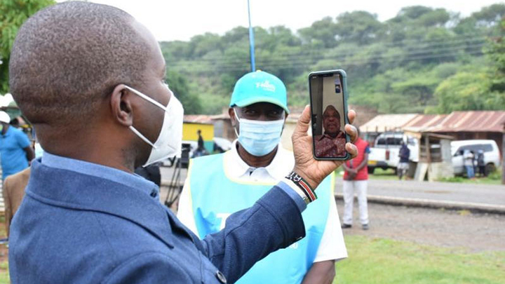 Joe Mucheru on a video call with President Uhuru Kenyatta using Loon. PHOTO/COURTESY