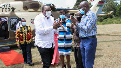 Uhuru Kenyatta in Nyeri. PHOTO/SH