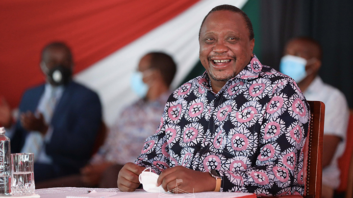 Uhuru Kenyatta in Sagana. PHOTOS/SH