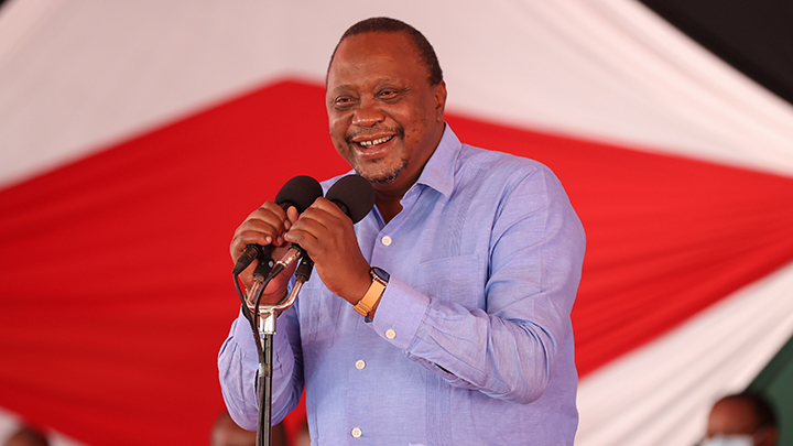 Uhuru Kenyatta in Sagana. PHOTOS/SH