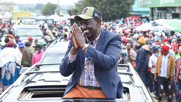 William Ruto in Nyandarua. PHOTO/DPPS