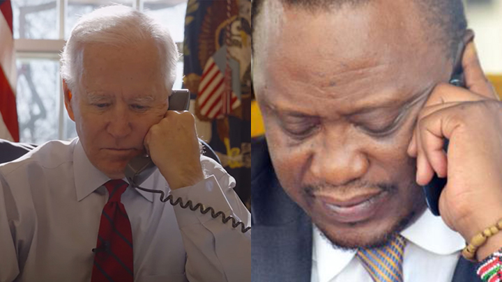 Joe Biden and Uhuru Kenyatta. PHOTO/COURTESY