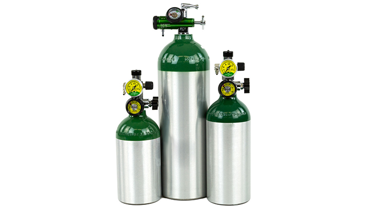 Oxygen cylinders. 