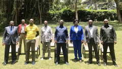 Raila Odinga and ODM leaders at the meeting. PHOTO/ODM