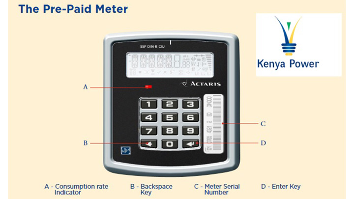 Kenya Power token meter.