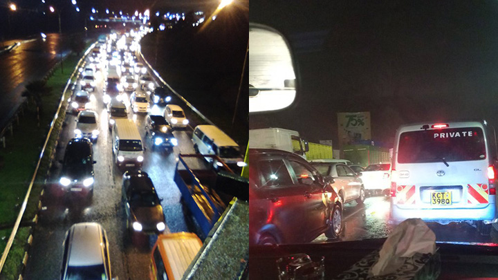 Traffic jams on Nairobi roads. 