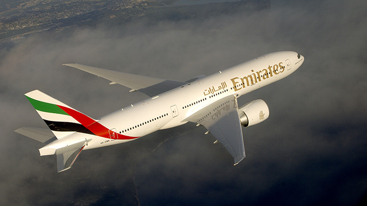 Emirates plane. 