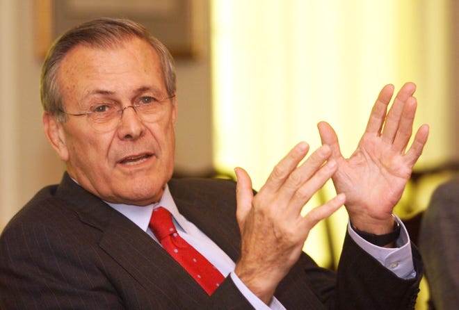 Donald Rumsfeld. PHOTO/COURTESY
