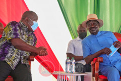 Fred Matiang'i and Raila Odinga. PHOTO/COURTESY