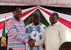 Peter Munya, Raila Odinga and Kiraitu Murungi. PHOTO/COURTESY