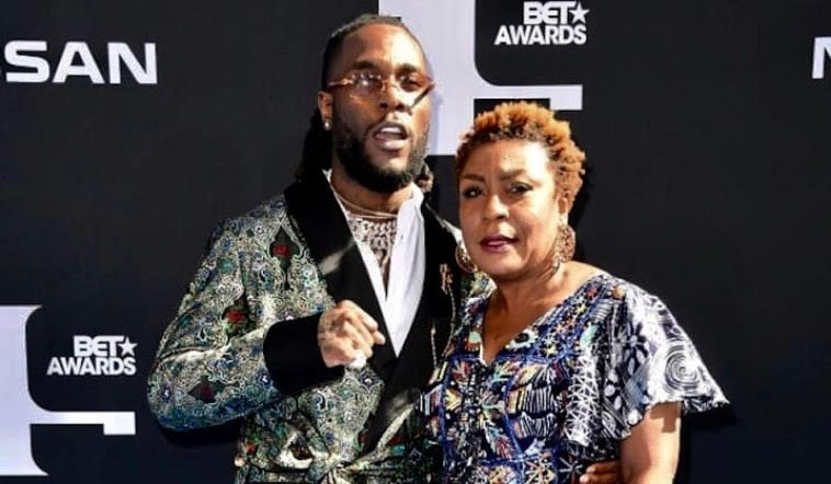 Burna Boy and his mother. PHOTO/COURTESY