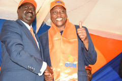 Raila Odinga and Richard Onyonka. PHOTO/COURTESY