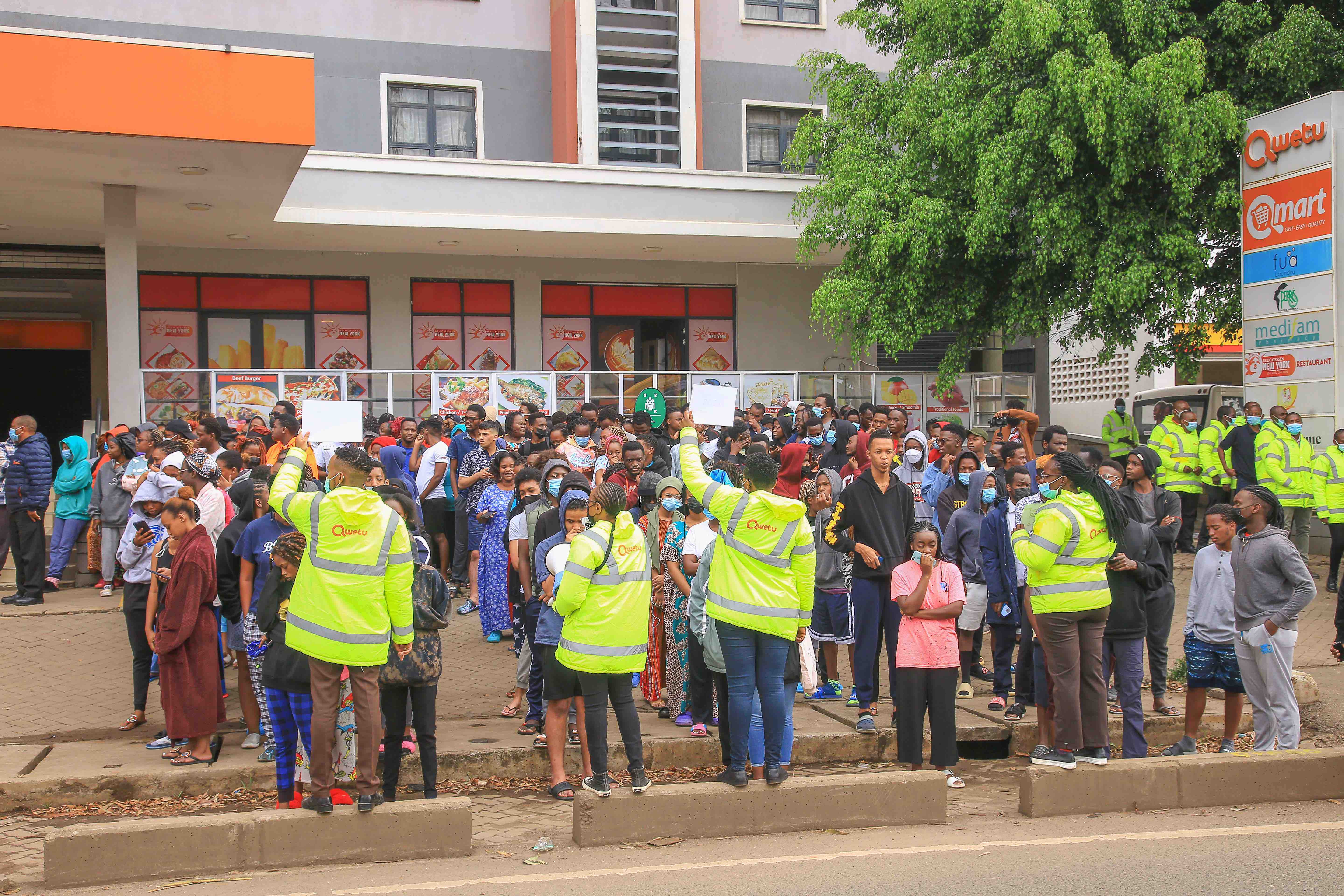 Qwetu student residences tenants take part in a fire and safety drill as part of Qwetu management’s commitment to ensure that all properties meet the highest safety standards and improve overall preparedness in response to emergencies. PHOTO/COURTESY
