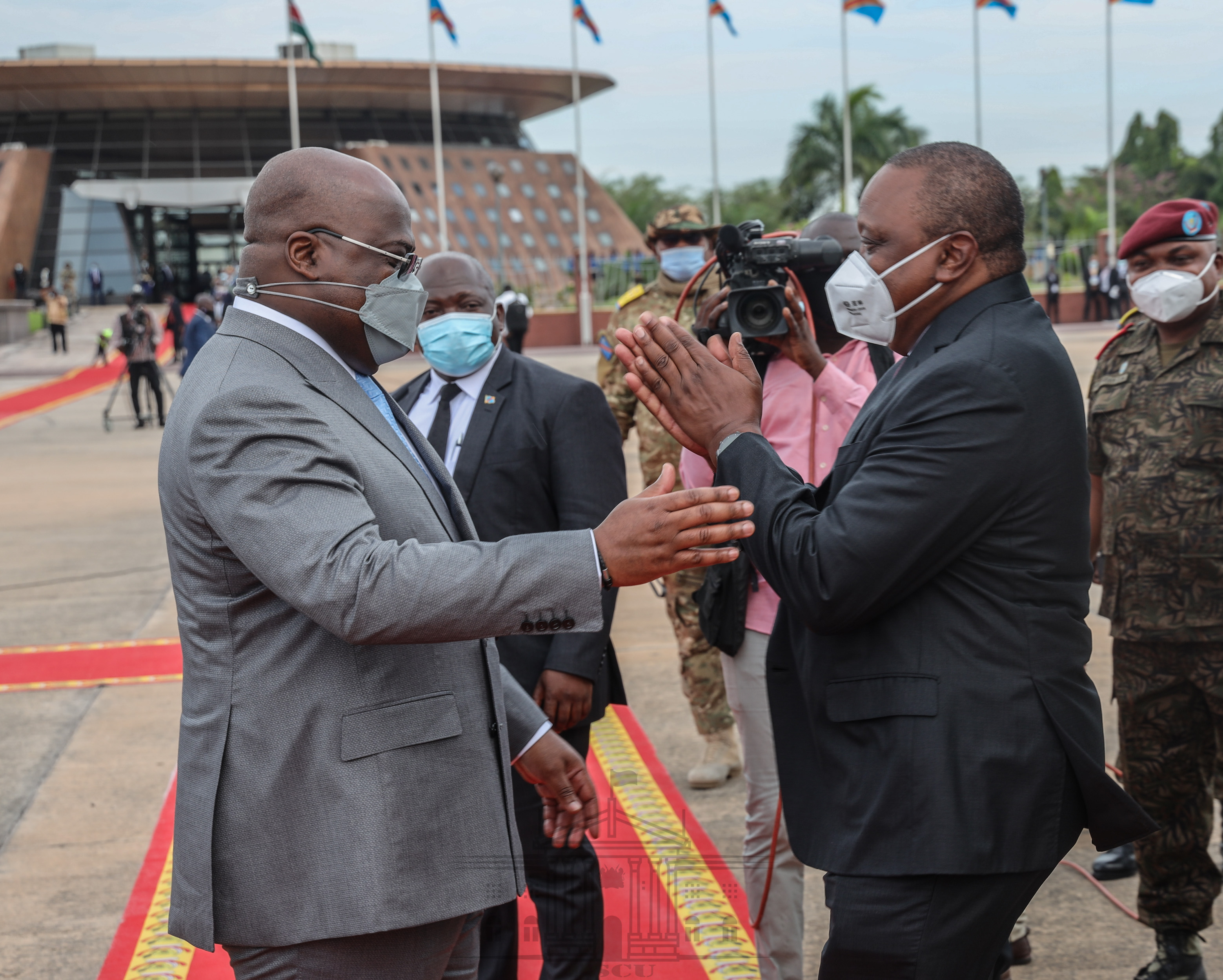 Felix Tshisekedi and Uhuru Kenyatta. PHOTO/PSCU
