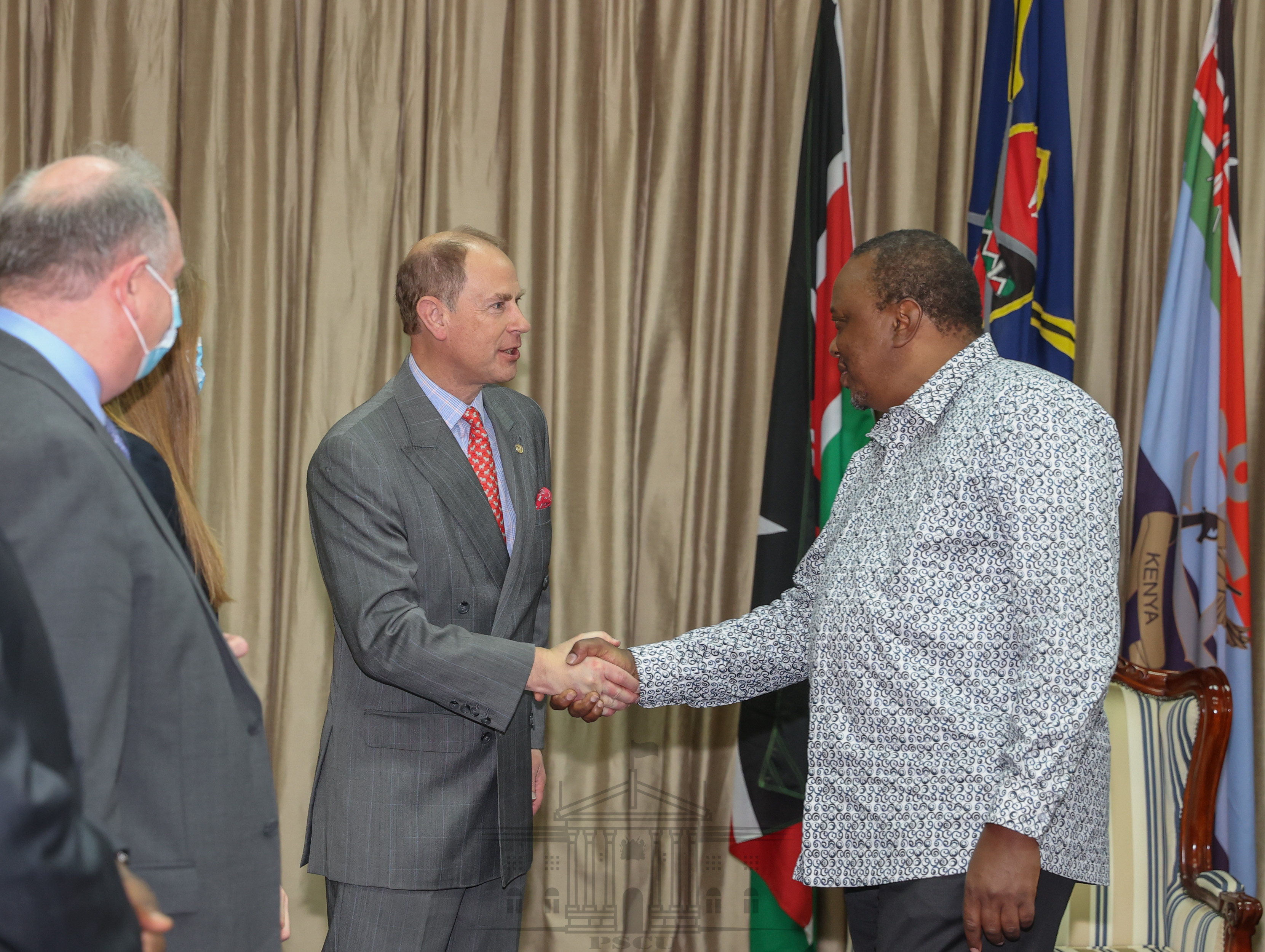 Prince Edward and Uhuru Kenyatta. PHOTO/PSCU