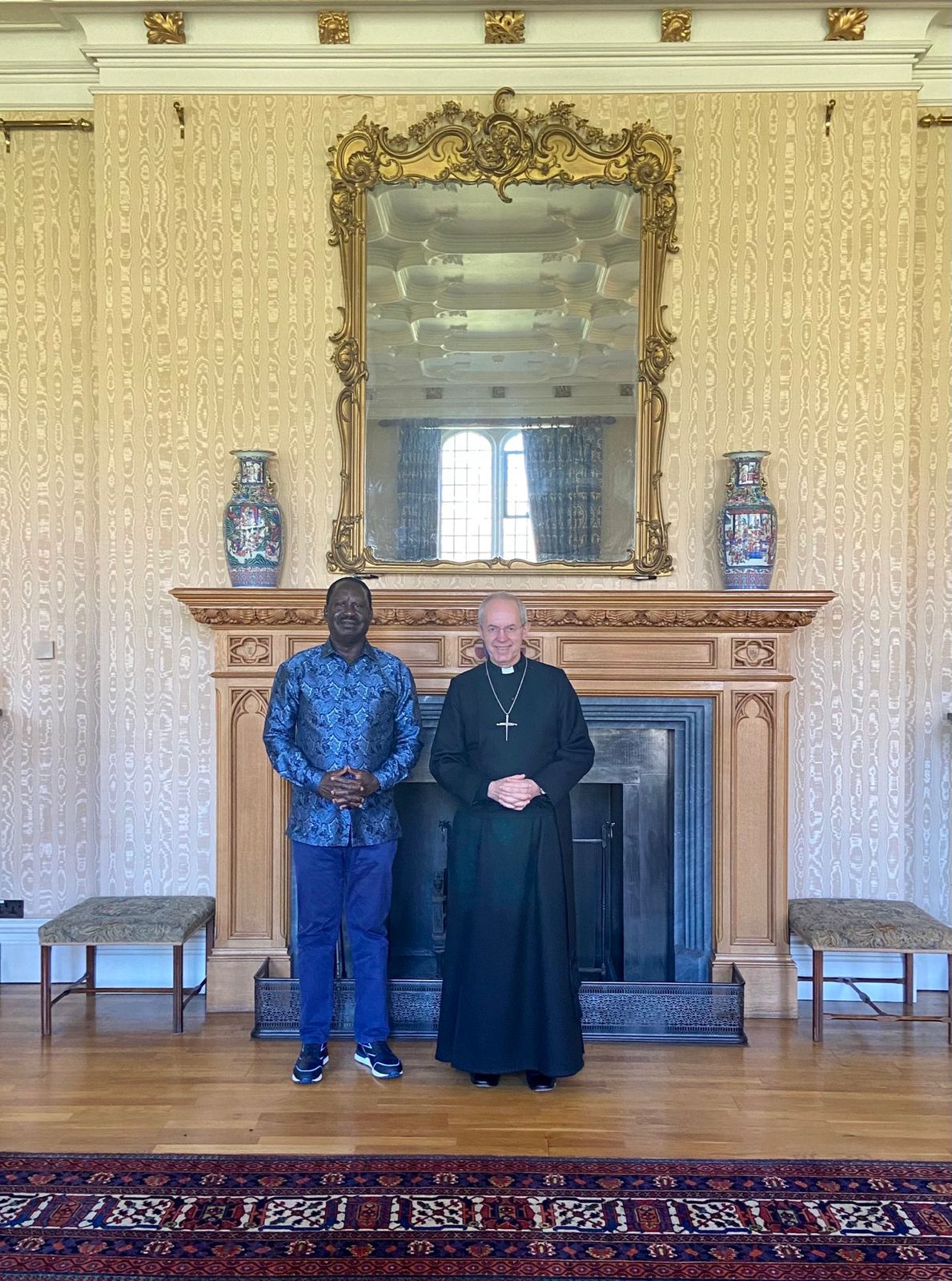 Raila Odinga and Archbishop Justin Welby. 