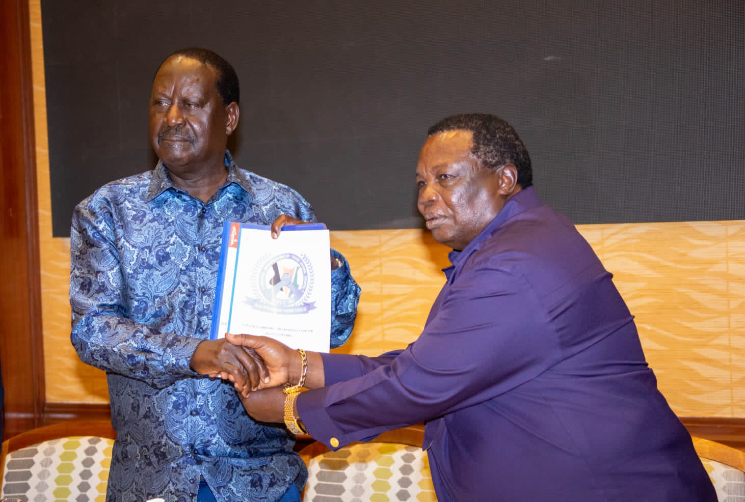 Raila Odinga and Francis Atwoli. PHOTO/TWITTER