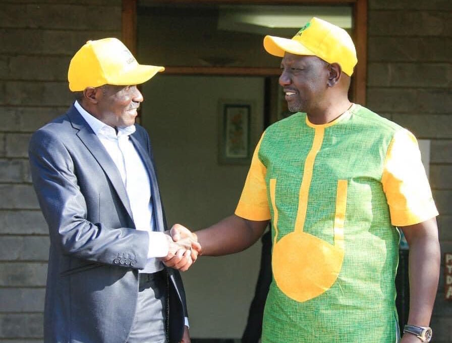 Zachariah Baraza and Raila Odinga. PHOTO/TWITTER
