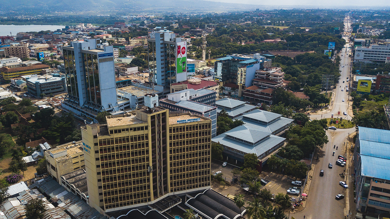 Aerial view of Kisumu CBD. PHOTO/COURTESY