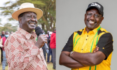 Raila Odinga and William Ruto. PHOTO/COURTESY