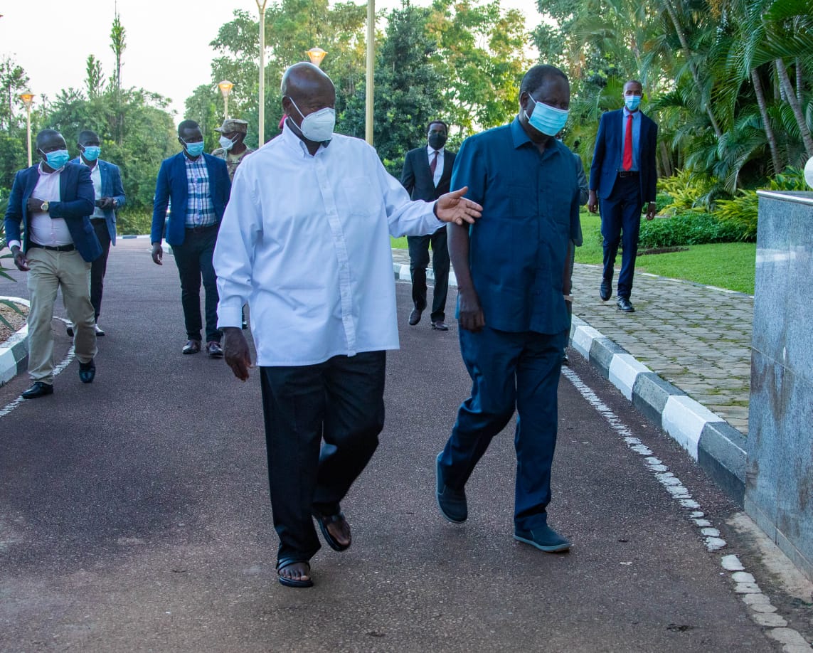 Yoweri Museveni and Raila Odinga. PHOTO/COURTESY 