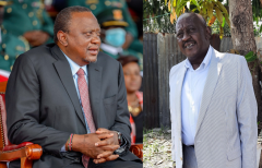 Uhuru Kenyatta and Gibson Gathu Mbugua. PHOTO/COURTESY