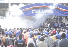 Azimio rally teargas explosion at Gusii Stadium, Kisii. 