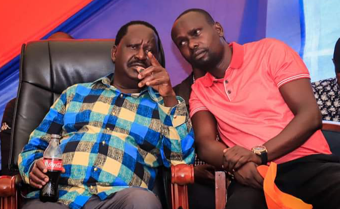 Raila Oding and Okoth Imran. PHOTO/TWITTER