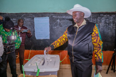 Rigathi Gachagua casting his vote. PHOTO/TWITTER