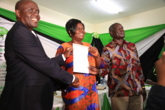 Gladys Wanga receiving her election certificate. PHOTO/TWITTER