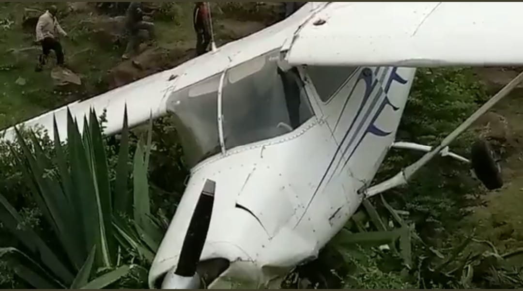 Aircraft that crash-landed in Njoro. PHOTO/COURTESY
