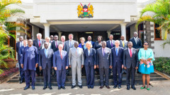William Ruto and Senator Chris Coons-led US delegation. PHOTO/TWITTER