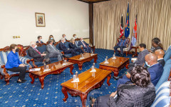 Uhuru Kenyatta meeting US Congressional delegation. PHOTO/PSCU