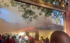 Inferno at Kisumu Boys High School. PHOTO/FACEBOOK