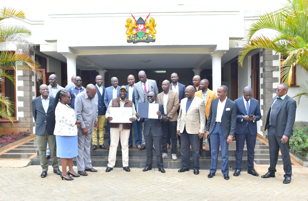 William Ruto welcoming MDG members to Kenya Kwanza Alliance. PHOTO/TWITTER