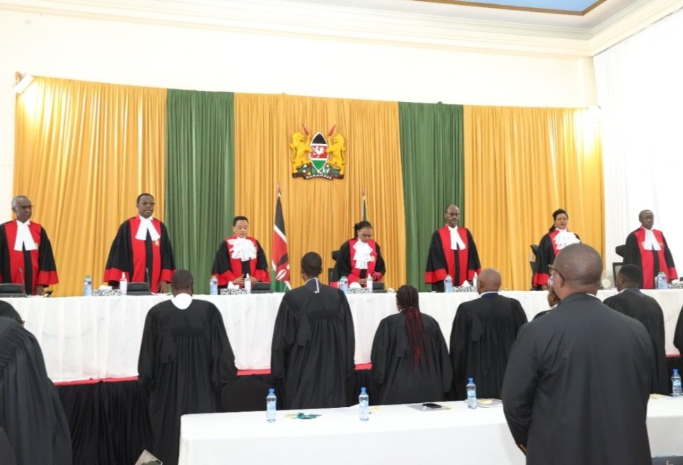 Supreme Court Judges and legal teams. PHOTO/JUDICIARY