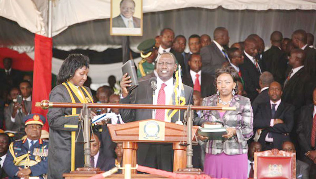 William Ruto during a previous swearing-in ceremeny. PHOTO/COURTESY