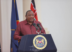 Uhuru Kenyatta and Peter Mbogo Njiru. PHOTO/COURTESY
