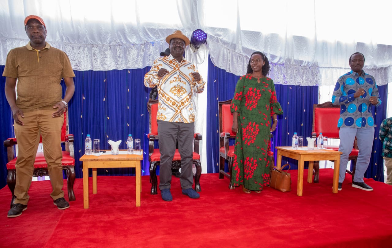 Jeremiah Kioni, Raila Odinga, Martha Karua and Kalonzo Musyoka. PHOTO/TWITTER