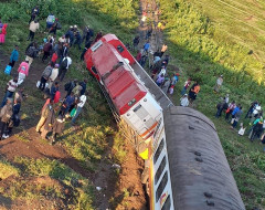 Kisumu Train accident scene. PHOTO/TWITTER