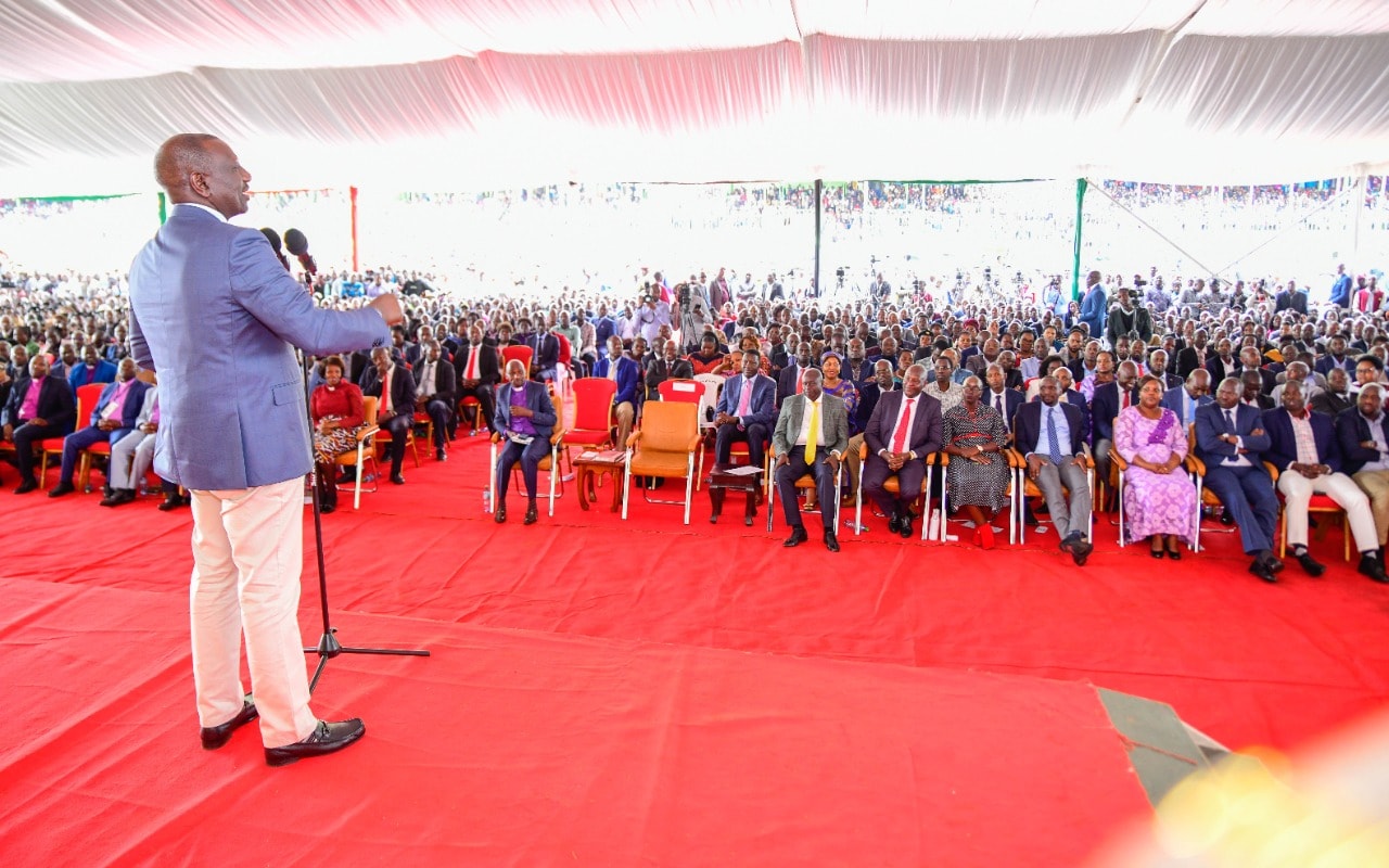 William Ruto speaking in Kericho. PHOTO/FACEBOOK