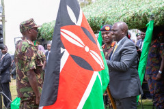 William Ruto flagging off Kenyan troops to DRC. PHOTO/STATE HOUSE