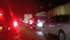 Heavy traffic at Kijabe. PHOTO/TWITTE