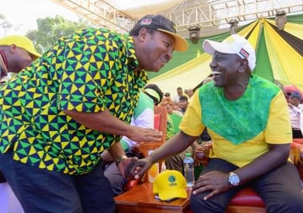 Ferdinand Waititu and William Ruto. PHOTO/TWITTER
