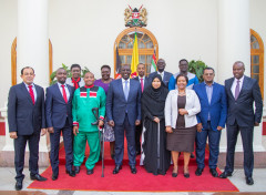 William Ruto and EALA MPs at State House. PHOTO/STATE HOUSE